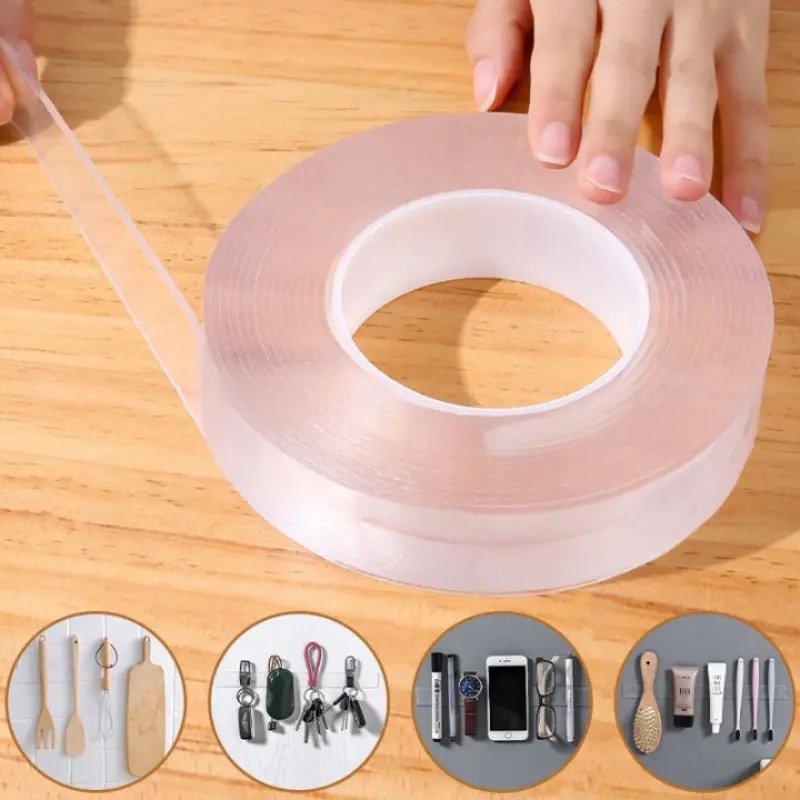 5M Nano Double Sided Tape Heavy Duty Transparent Adhesive Strips Strong Sticky Multipurpose Reusable Waterproof Mounting Tape